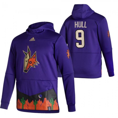 Herren Eishockey Arizona Coyotes Bobby Hull 9 2020-21 Reverse Retro Pullover Hooded Sweatshirt